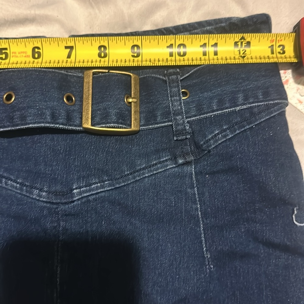 NWT Free People Skirt Faded Indigo Belted Denim size 2 - Picture 9 of 11